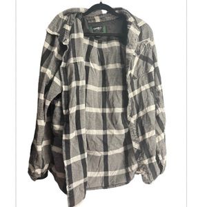 Vintage Lightweight Black and White Flannel
